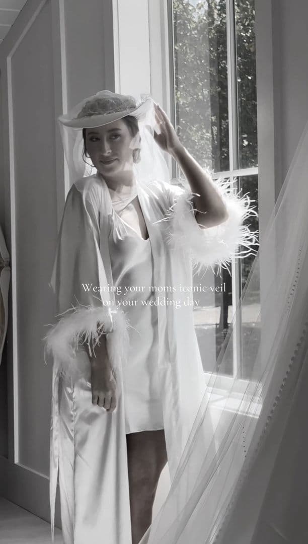 Cara in her moms hat